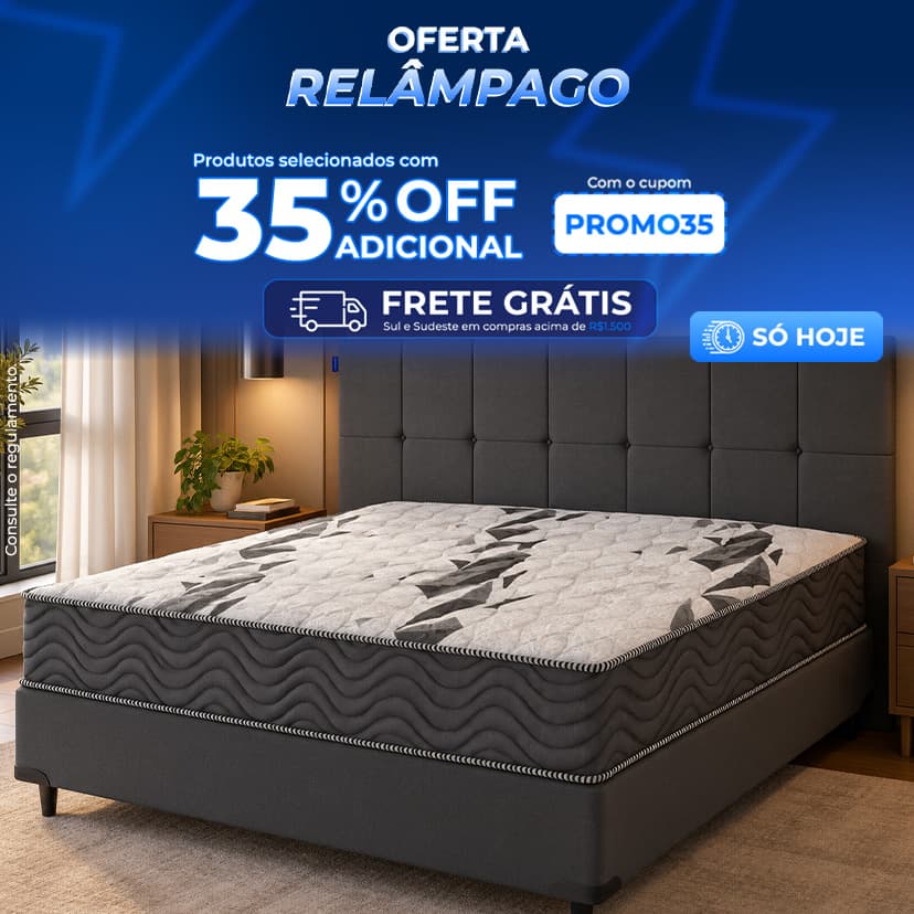Oferta relâmpago, só hoje: 35% de desconto adicional em produtos selecionados com o cupom PROMO35 e frete grátis para Sul e Sudeste